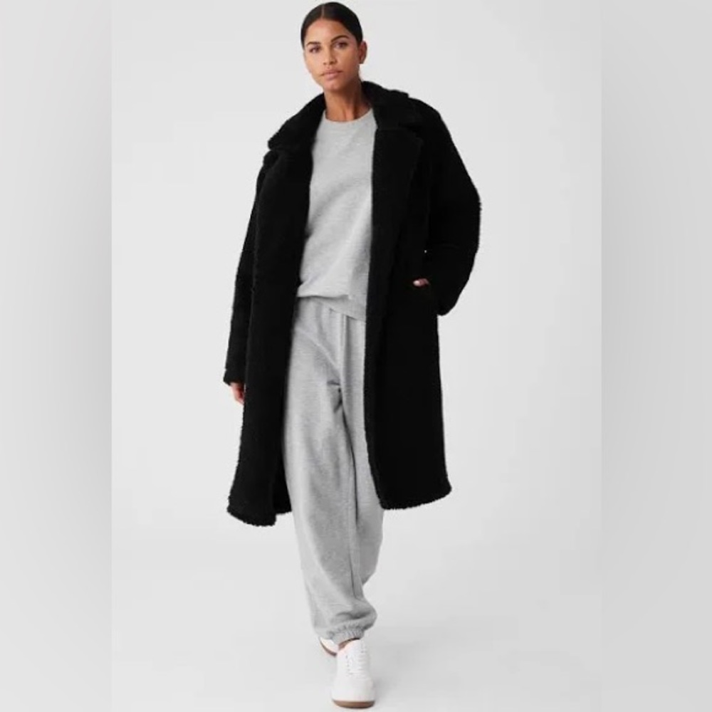ALO Yoga Black Teddy Coat